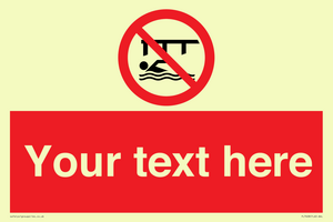 Custom Do not swim in the vicinity of piers